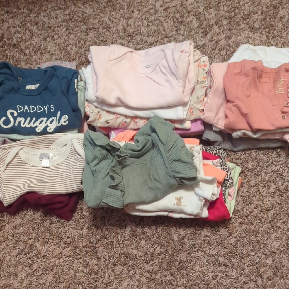 Adorable Kids Bodysuit Set - Pink, Green, and Cream